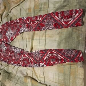 Red and Black Patterned Pants